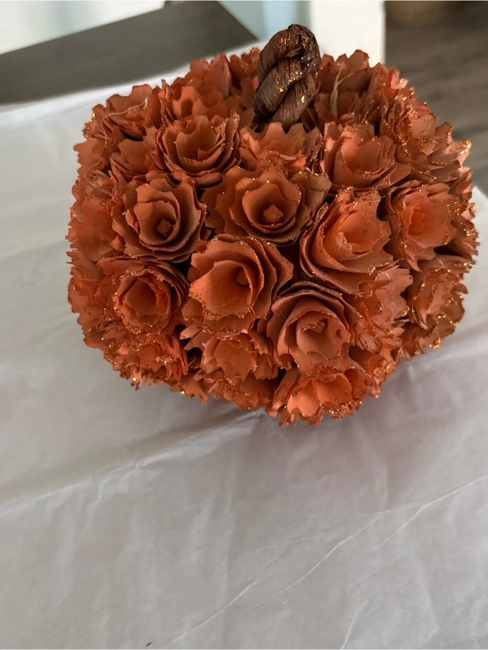 Shaved Wood Orange Pumpkin
